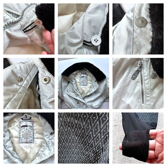 Vintage Obermeyer Ladies Ski Suit Sz 10 Iridescent 1 Piece Stirrups Embr… - Picture 4 of 12